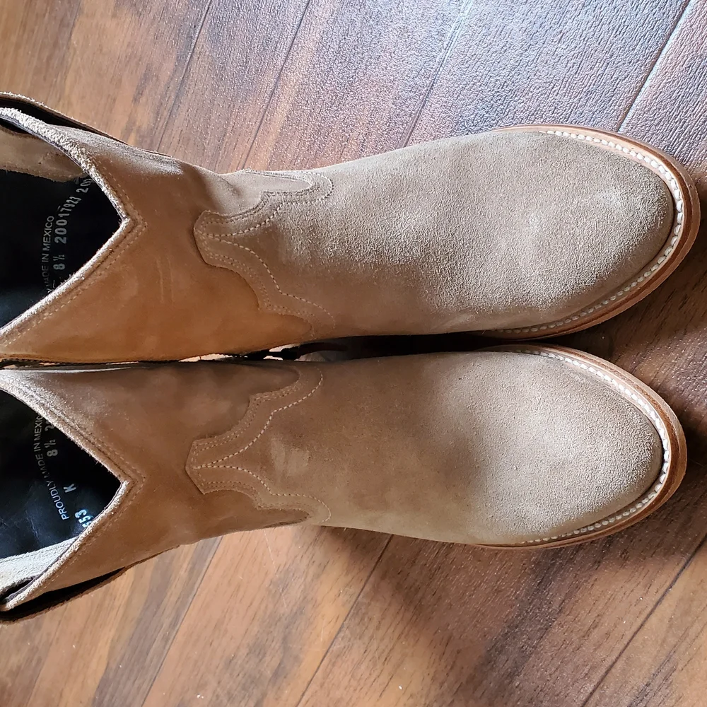 Emma Jane Bootie - Lane Brand - Latte Suede - Picture 4 of 7